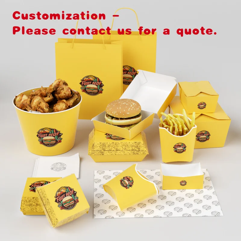 

Custom.LOKYO Коробки для упаковки фаст-фуда с принтом на заказ, одноразовые куриные крылышки на вынос, жареная курица, фритюр, гамбургерные чипсы Bo