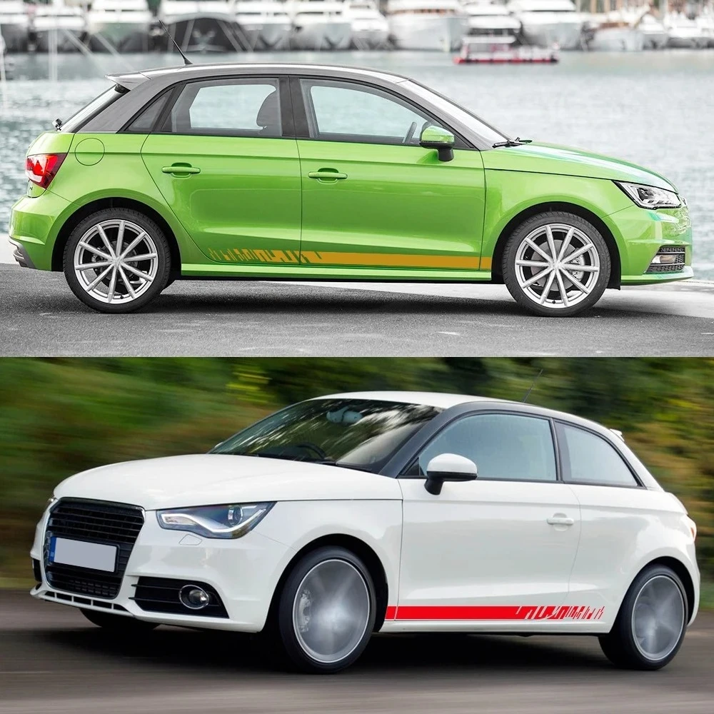 

Для Audi A1 GB 8X 8XF GBA Sportback Ego Plus E-Tron Urban: Декоративные наклейки, гоночные полосы, виниловая пленка для дверей, аксессуары для тюнинга