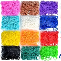 Bandes de caoutchouc colorées faites à la main, kit de bijoux, jouets pour filles, panneau perforé, 300 pièces/paquet