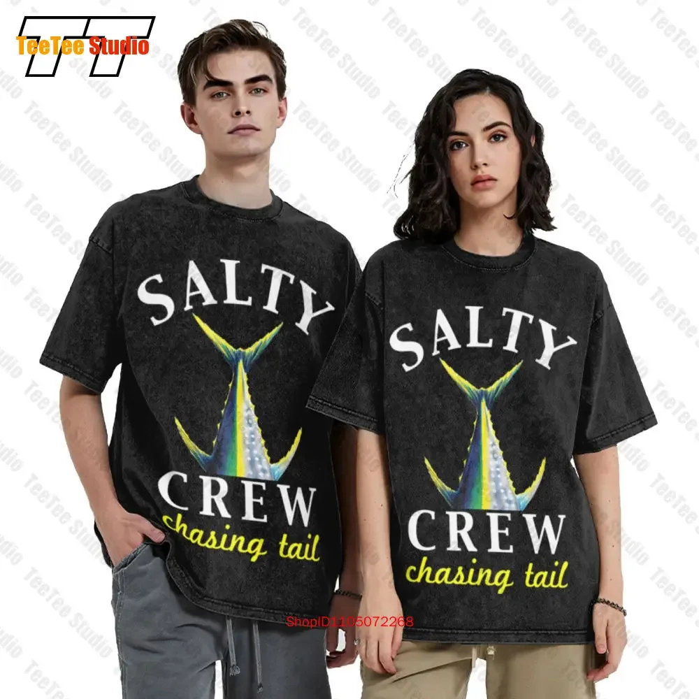 Org Salty Crew Mens Thrill Seekers Risk Takers Surf Snow Skate Rare Vintage Oversized T-Shirt L HRBS