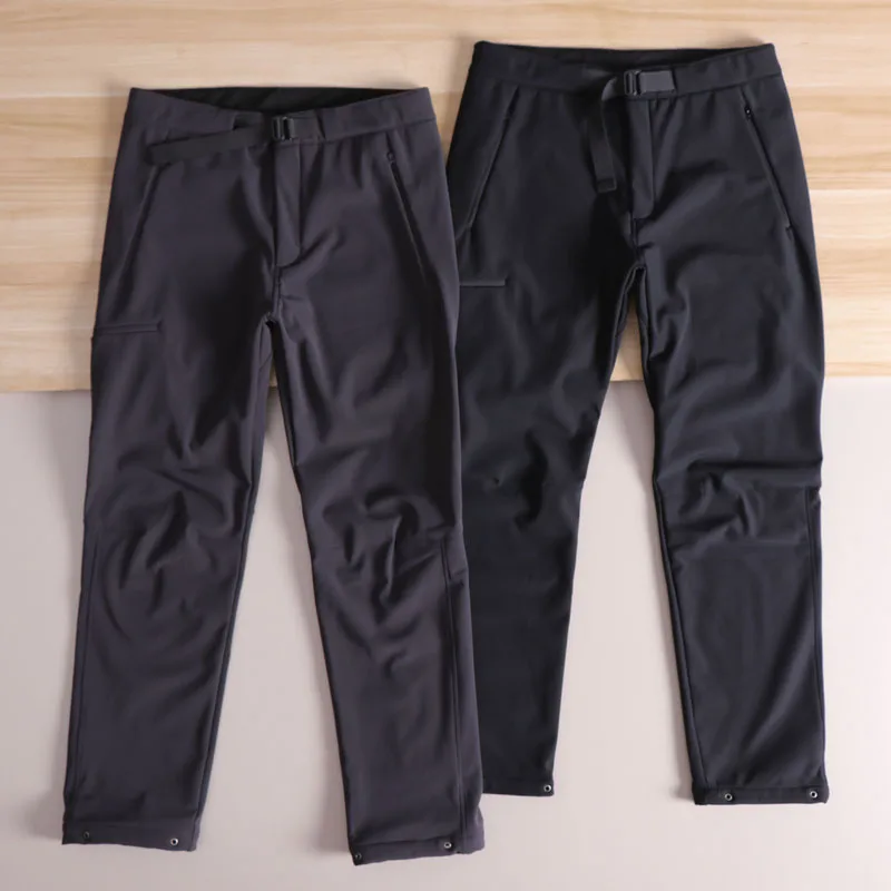 

Waterproof Fce Lined Straight Leg Casual Pants Autumn Winter Hiking Outdoor Sports Trousers Commuting Casual Nylon Fabric