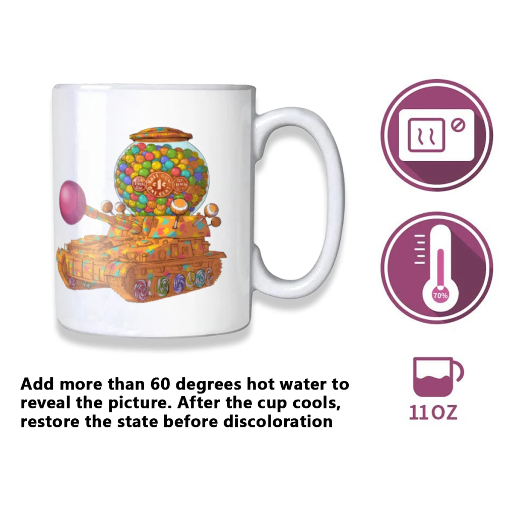 Make sweet not war Creativity Change Color Chang mug Ceramic mug Hot Coffee Cup Breakfast Cup Mug Friend Gift