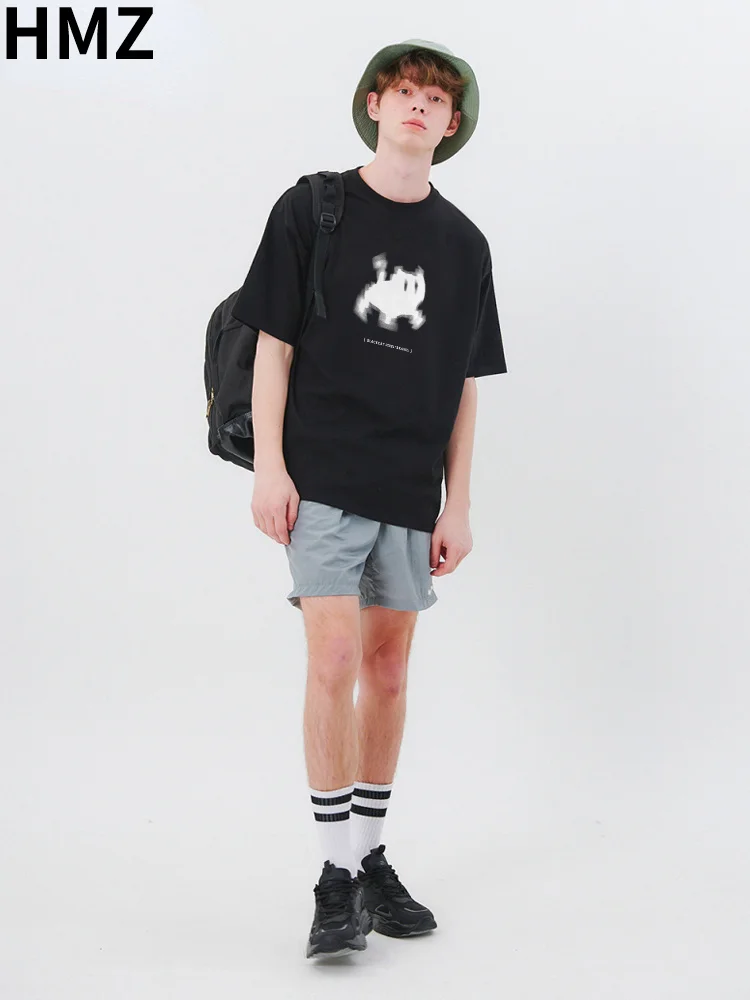 HMZ T-Shirt Men Cat Graphic T Shirt Summer Casuals Tshirt Daily Hip Hop Harajuku Tops High Street