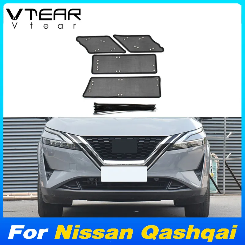 

Автомобильная сетка против насекомых Vtear, крышка передней решетки, пылезащитная сетка для резервуара для воды, внешняя модификация для Nissan Qashqai 2024