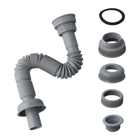 1Set  Kitchen Sink Drain  Pipe Expandable Connecting  Hose Suitable 32/45/56mm Interface Wash Basin  Sewer Drainer Accessorie