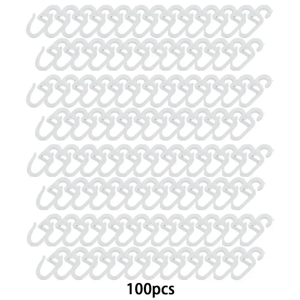 100 Curtain Hooks Curtain Hooks 100pcs Clip-on Hooks Curtain Hook Home Pleating Hooks With 10mm Eyelet Hook Office