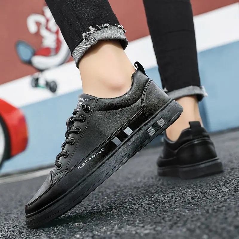 Fashion Men\'s Sneakers White Women And Men Shoes Platform Black Couple Flats Tenis Masculino Zapatillas Mujer Plus Size