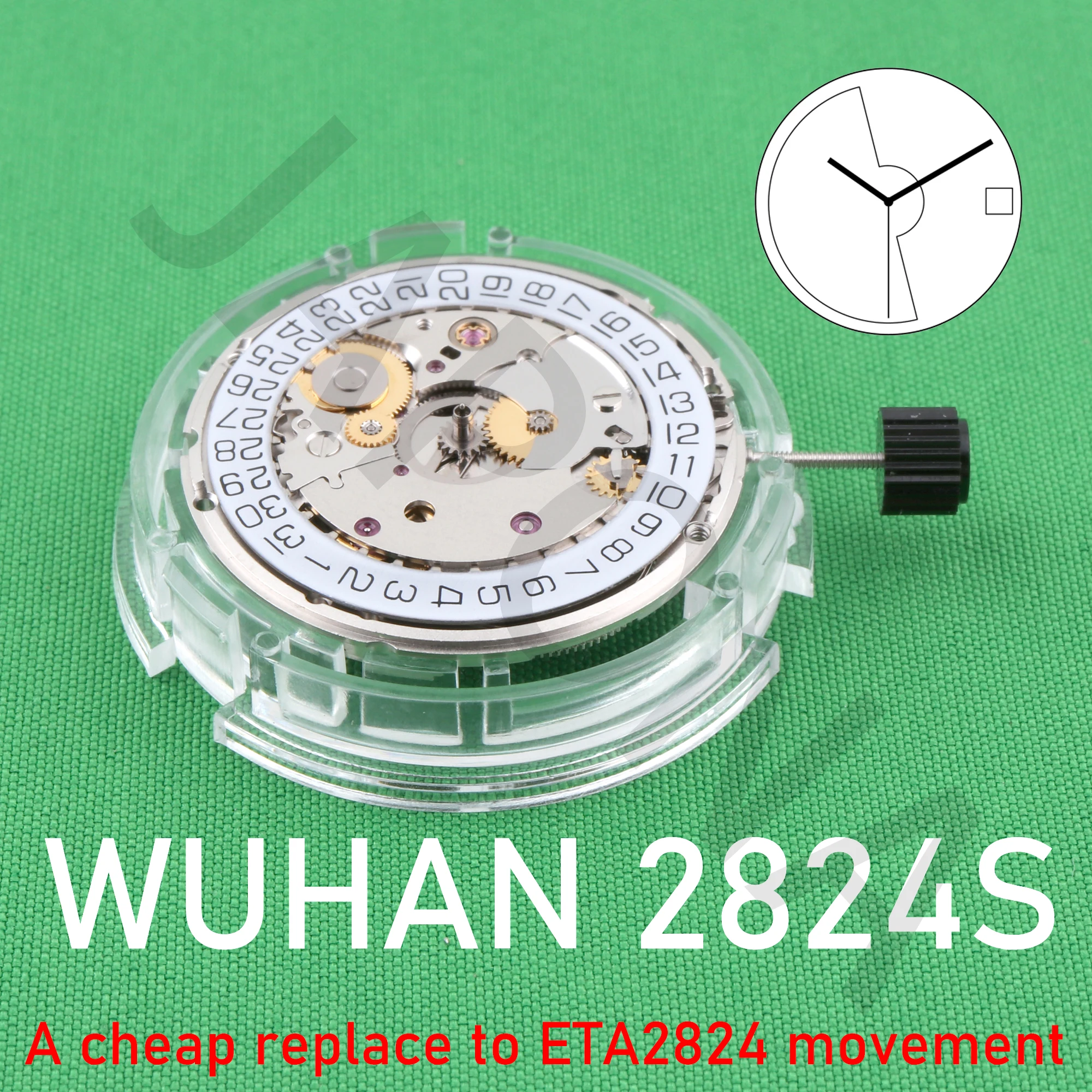 WH حركة ميكانيكية ، حركة ETA ، حركة أوتوماتيكية بالكامل ، بدون حروف ، WH our