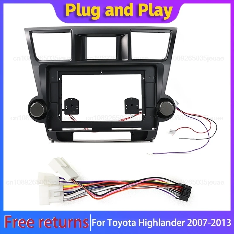 Android Car Smart Radio Multimedia Player Dashboard Mounting Frame for Toyota Highlander 2007 2008 2009 2010 2011 2012 2013