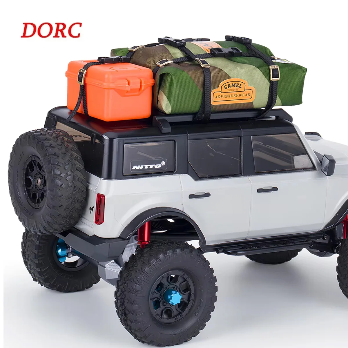 1Pcs RC Simulated Tent Bag Roof Luggage Decorate for 1/18 1/24 RC Crawler TRX4M Bronco Defender SCX24