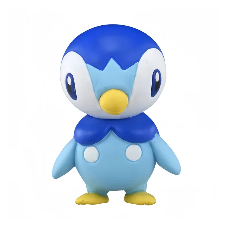 TAKARA TOMY Pokemon MS-53 Piplup Model Anime Peripheral Cartoon Toys Children's Birthday Gifts Kawaii Ornaments Cute Dolls