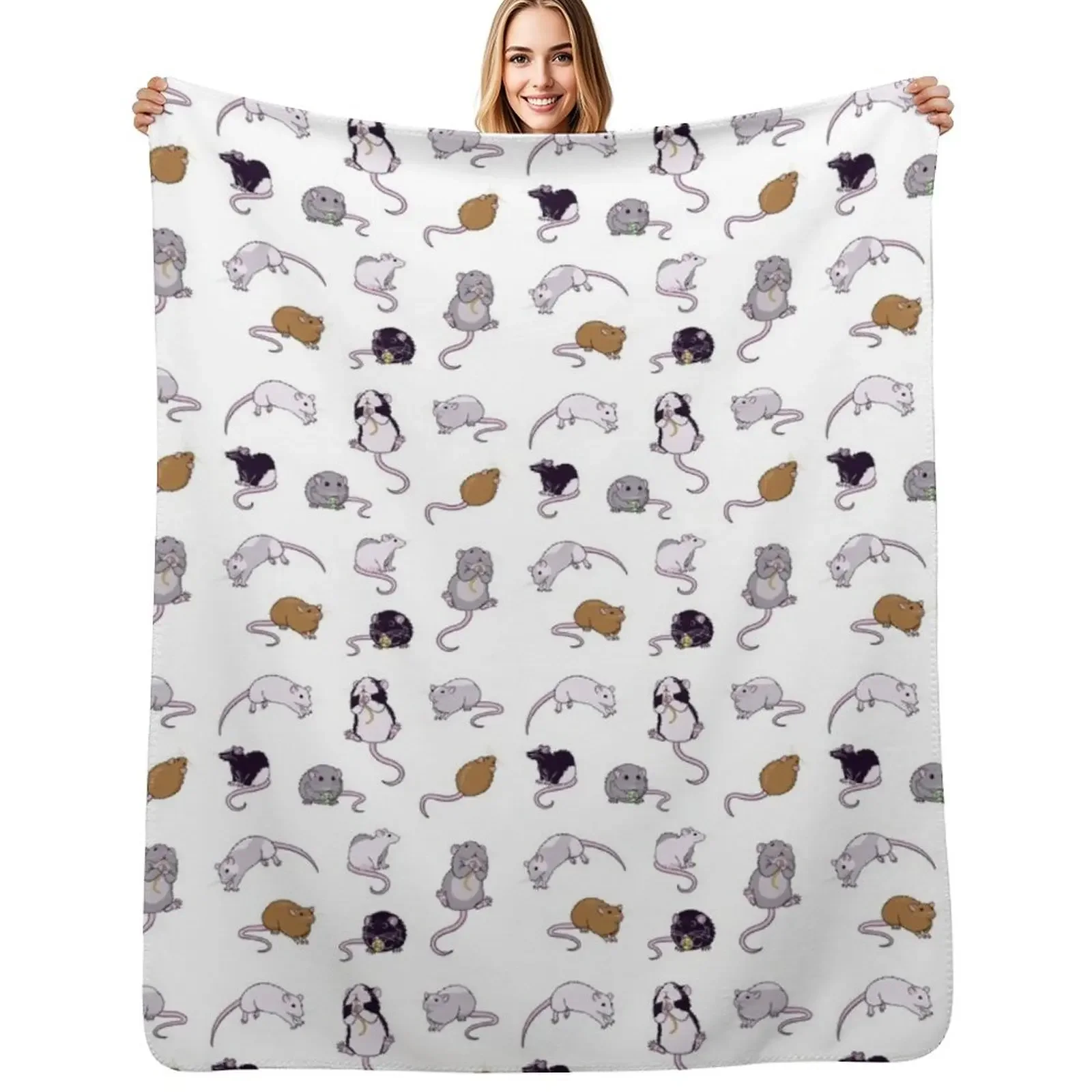 

Rats, Rats, Rats Throw Blanket Furry blankets and throws Soft Beds Large Blanket