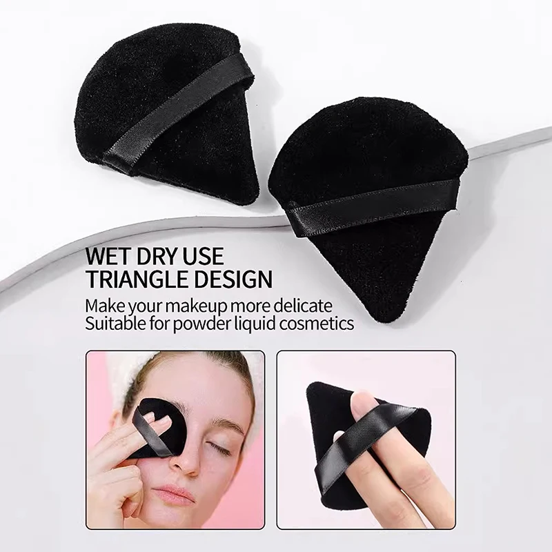 5 pçs conjunto de escova de maquiagem ultra-fina fundação sobrancelha delineador escova traceless veludo pó macio puff cabeça plana ferramenta de beleza