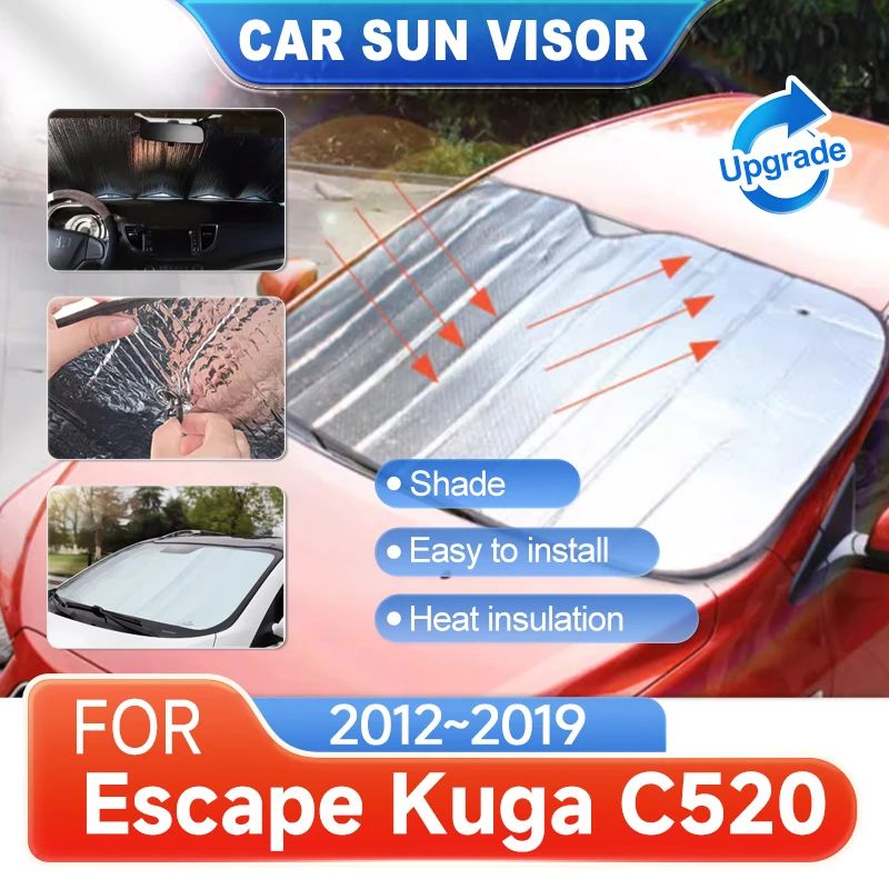 

Car Sunshade Cover For Ford Escape Kuga C520 2012~2019 Side Interior Window Parasol Pad Visors Cover Curtain Mat Car Accessories