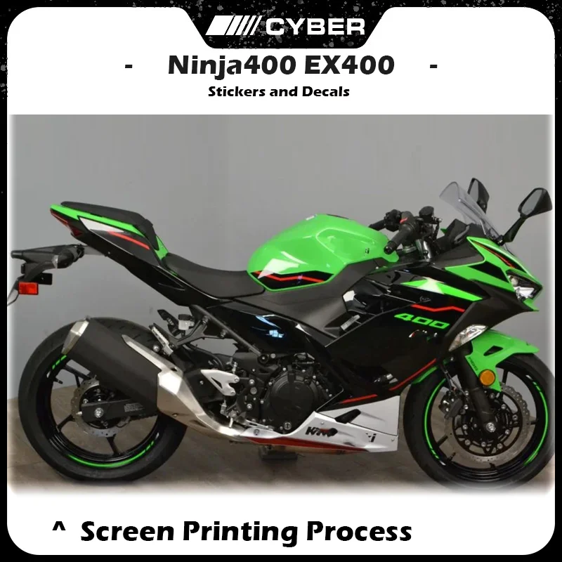 

For Kawasaki Ninja 400 EX400 2018-2024 Full Fairing Sticker Decal Set OEM Replacement Version 18 19 20 21 22 23 24