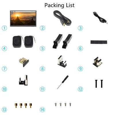 10.1 "polegadas 1024*600 hdmi ips tft lcd módulo display monitor tela usb capacitivo painel de toque áudio para raspberry pi