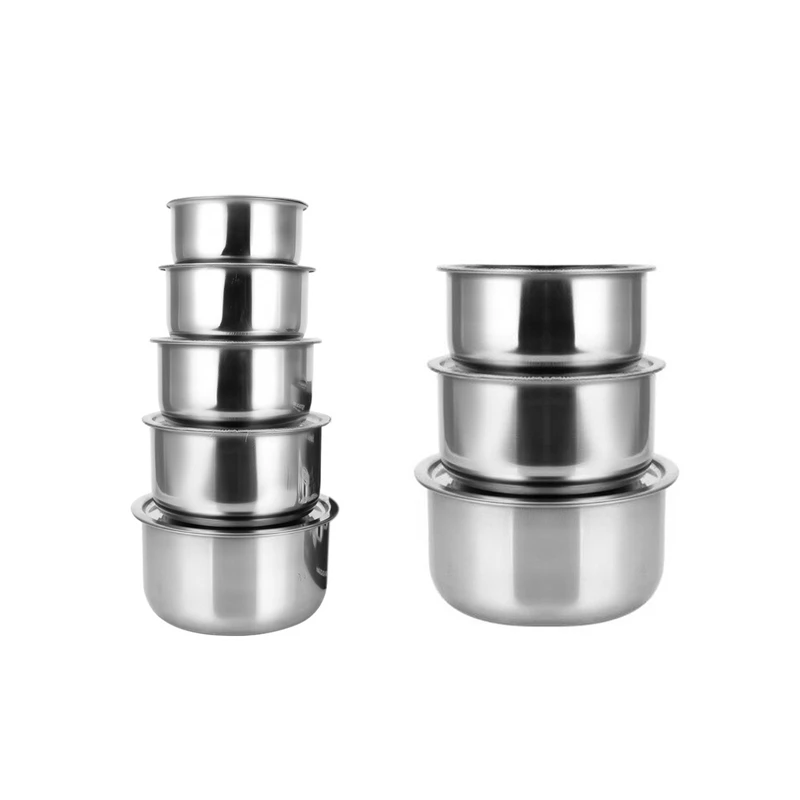 Stainless Steel Soup Pot Stock Pot Set With Lid Kitchenware Stew Pot Cooking Tools Cookware