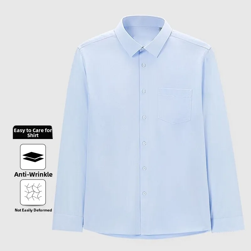 

Comfortable Classic Faionable Long Sve irt Spring Summer New Arrival Single Color Brand Withdn Label Men's Clothing