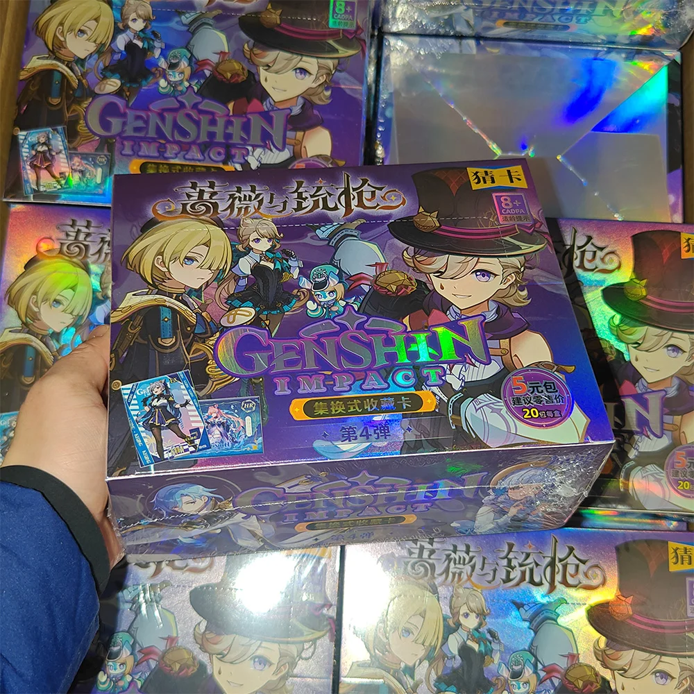 New Genshin Impact Cards Anime Project TCG Game Lumine  Collection Cards Games Rare SSR SR Card Toys Birthday Gifts