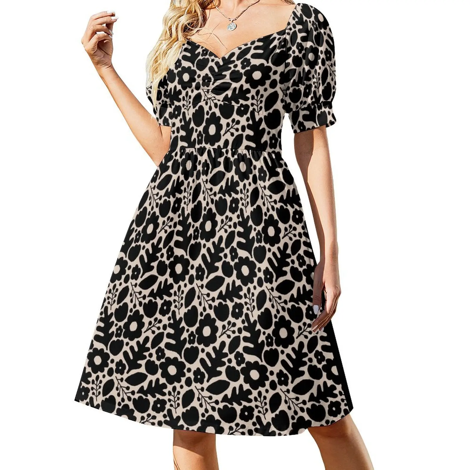 

Savonlinna - black on cream Dress Woman fashion dresses for women Women's summer dresses sensual sexy dress for women