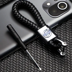 Car Hand-woven Logo Keychain Nylon Braided Rope Key Ring Anti-Lost Men Women Gifts For Volvo V70 V60 V50 S80 S40 S60 C70 Xc60