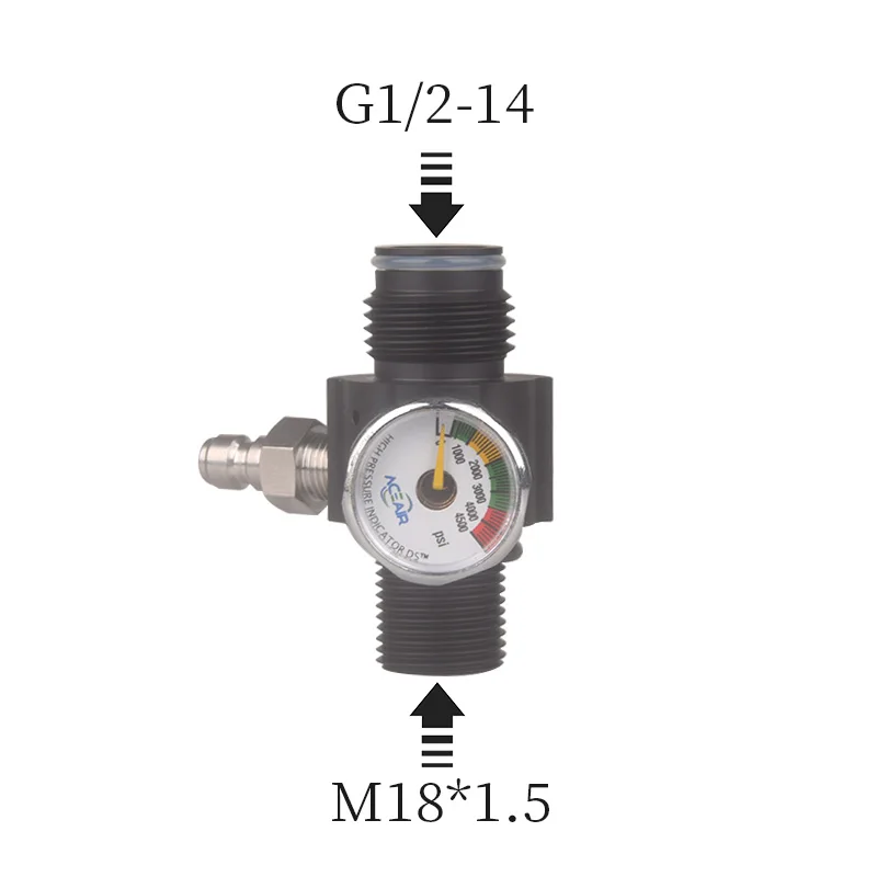 HPA Scuba Air Tank Output 0 To 2500PSI Pressure Regulator Station CO2 Soda Water Adjustable Regulating For Diving Aquarium