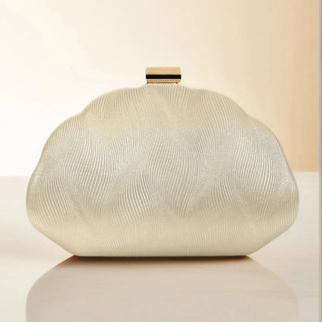 Fashion Pu Lady Women Evening Bags Shell Design Metal Glitter Galmorous Party Handbags Dress Shoulder Chain Clutch Bag