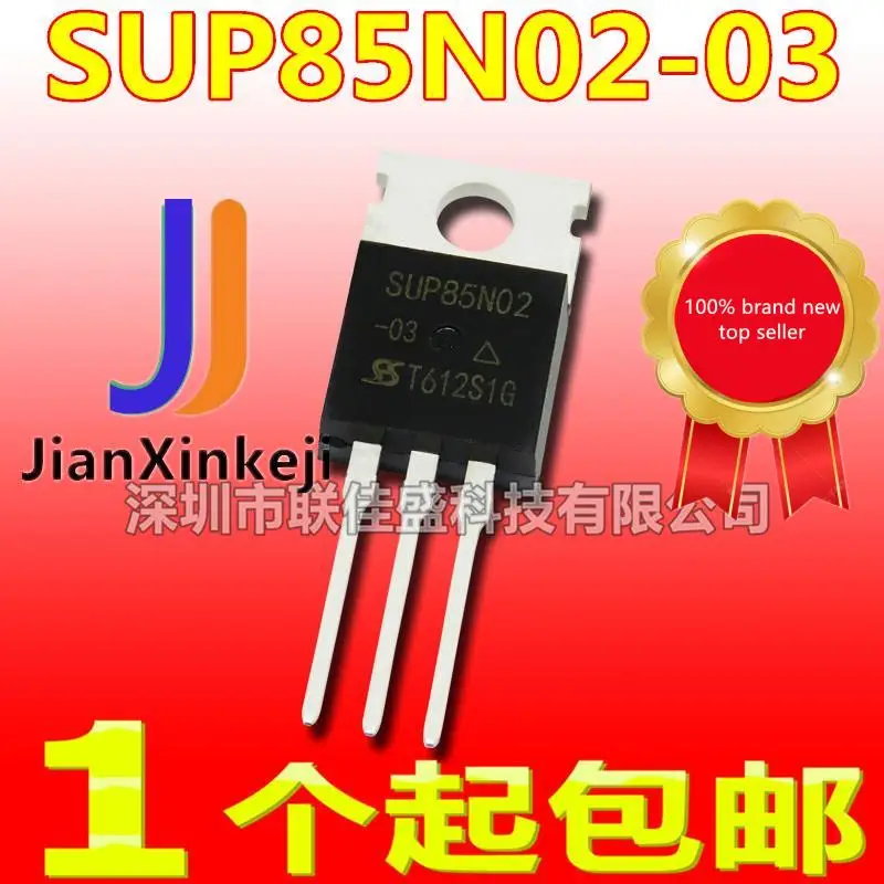 10 Chiếc 100% Orginal Mới Có Hàng SUP85N02-03 SUP85N02 85A 20V TO220 MOS Ống Hiệu Ứng Trường Ống