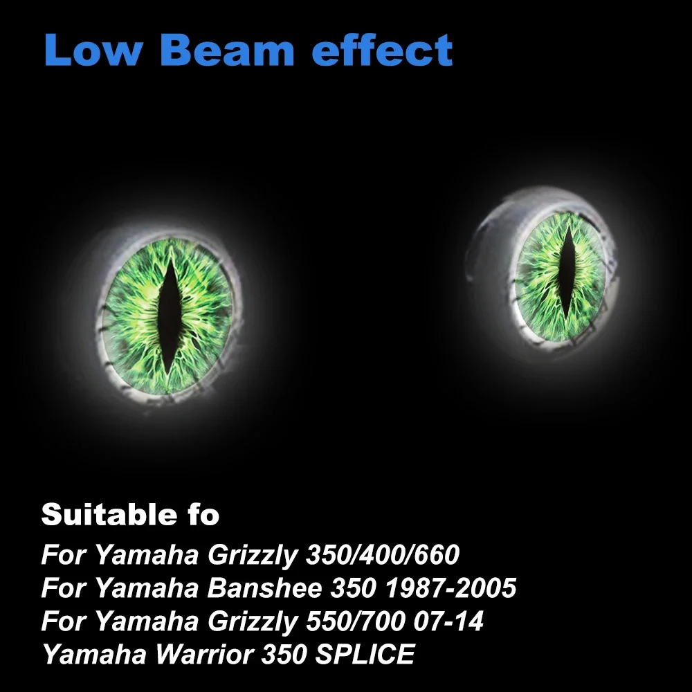 Front Headlight Decal Sticker Round Head Light Protection sticker Headlight Eye Graphics For Yamaha Banshee 350 1987-2005