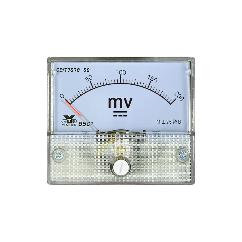 85c1 millivoltmeter 40mv 50mV 75mV 100mV 150mV 200mV 250Mv 300mV 500mv pointer voltmeter installation 56 * 64mm size DC