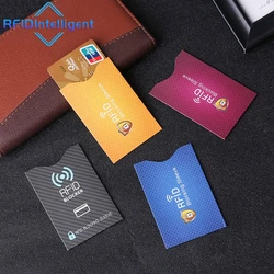 Fundas de protección antirrobo para tarjetas de crédito, Protector de bloqueo RFID de papel de aluminio, NFC, sin contacto, 5 piezas