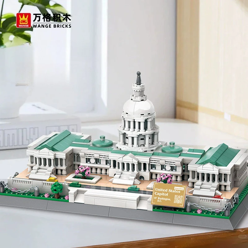 Wange blocs Architecture mondiale briques de construction ville château Villa maison Big Ben tour bricolage jouets pour enfants cadeau fille adulte présent