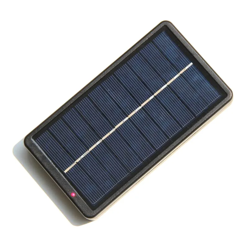 Multi functional solar panel charger, portable power bank with battery compartment, can charge 1 or 2 18650 batteries