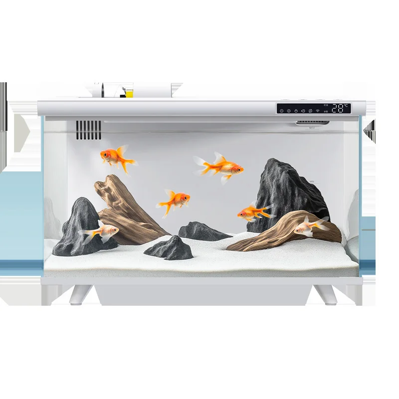 Smart fish tank automatic feeding, can be controlled by APP, suitable for small desktop ecological aquariums in living rooms