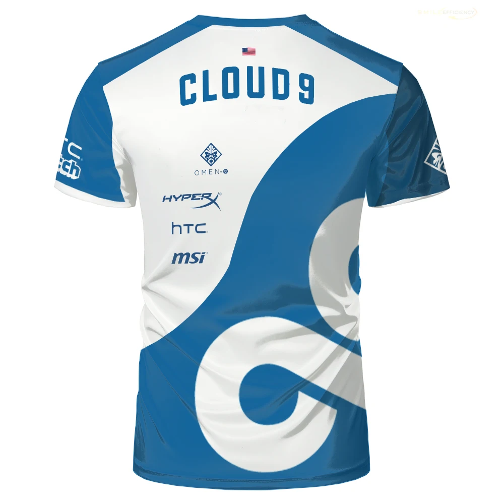 2024 Nuovo ESports C9 Uniforme della Squadra T-Shirt Giochi Concorso Maglia Sportiva Da Uomo Maglietta Estate Originale Adolescenti Ragazzi Gioco di Formazione Ventole Tee