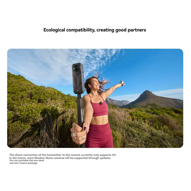 A73E-For Insta360 X5 Mic Air Wireless Microphone Transmitter For X5 Magnetically Clamped Microphone Accessory Transmitter