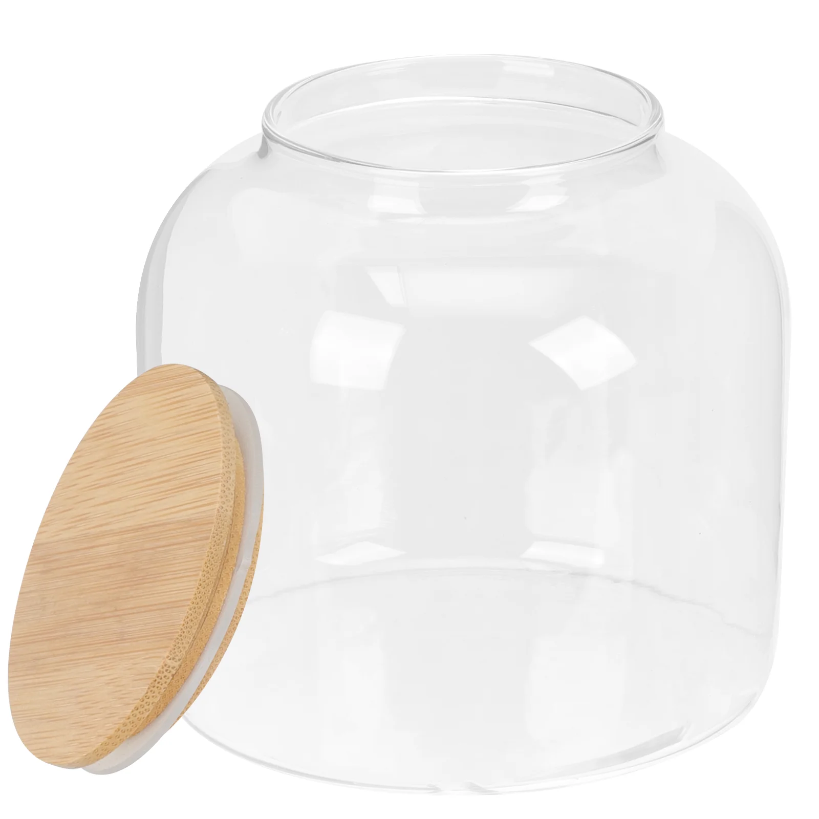 Round Container with Lid Glass Tea Large Jars Lids Make Containers for Food