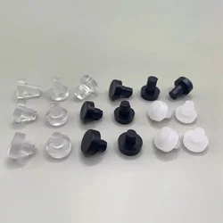 50pcs/set 12*M5/M6 Rubber Non-slip Pads Chair Table Feet Bottom Transparent Black White Furniture Embedded Bumper with Stem Mads