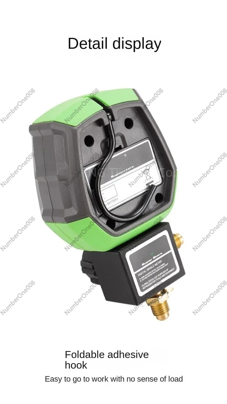 

New Upgrade DC 9V Air Conditioning Cold Storage, Automobile Air Conditioning Fluorine Pressure Gauge Electronic Refrigerant Mete