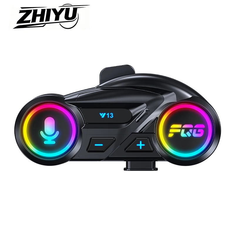 

Bluetooth-гарнитура ZHIYU для мотоциклетного шлема, водонепроницаемая (IP56), с аккумулятором 1000 мАч, сверхдолгим временем работы в режиме ожидания, функцией громкой связи и воспроизведения музыки