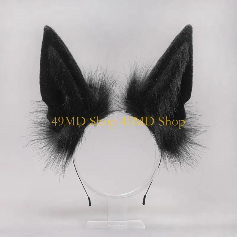 49md-girls-animal-ears-headwear-tail-set-plush-hair-hoop-handmade-cosplay-accessories