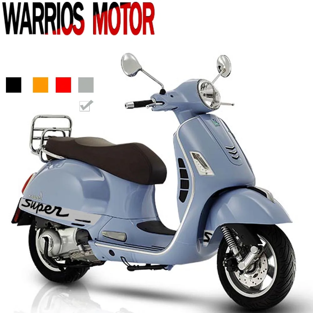 Per Vespa GTS 300 GTS300 Super Sports moto decalcomania "Super" Sticker Decoration Kit Sticker Box quattro colori disponibili