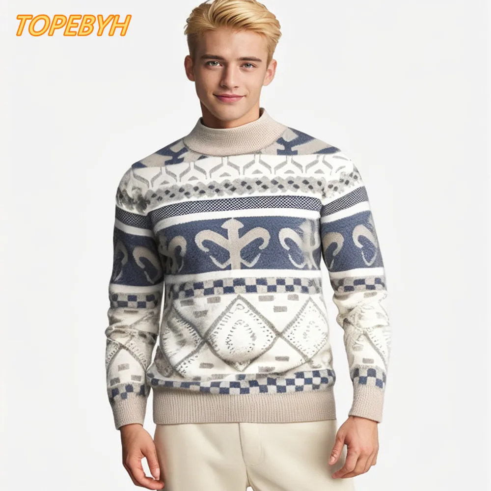 

Men's New Imitation Mink Sweater Soft and Comfortable Fashion Warm Knit Sweater