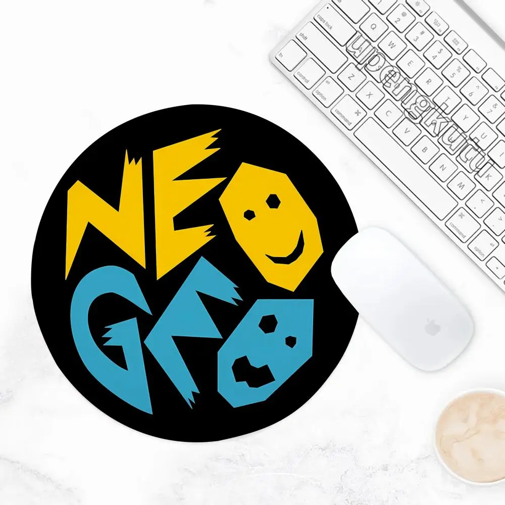 NEO_GEO letter Round keyboard desk pad student computer desk pad accessories game player desktop rubber non-slip mouse pad