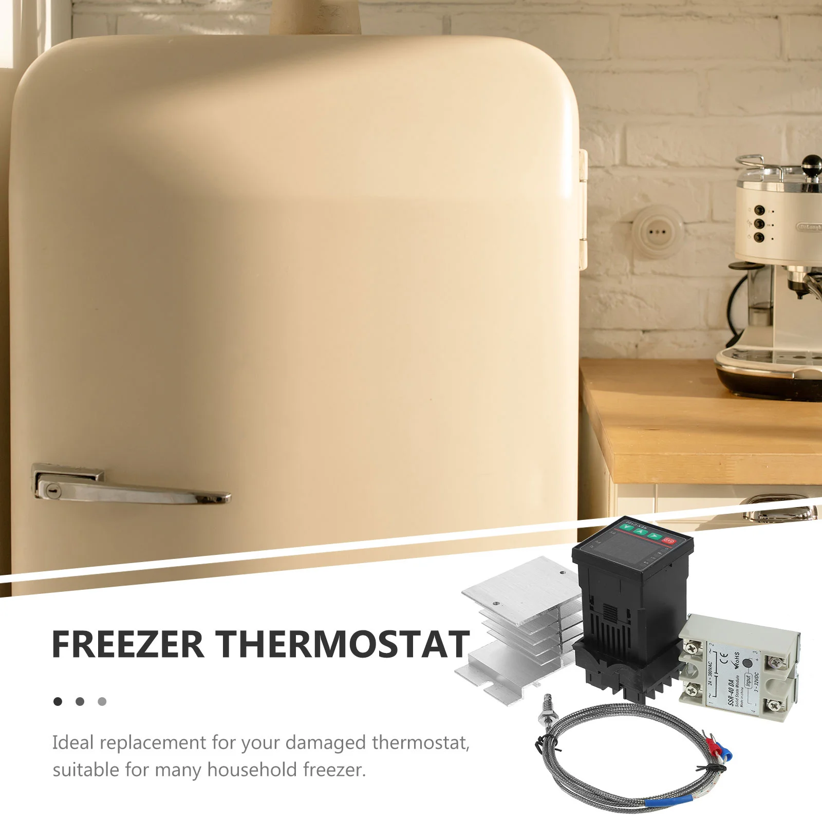 4Pcs Temperature Controller - Digital Thermostat Ssr Output K Type Thermocouple Sensor Accurate Intelligent