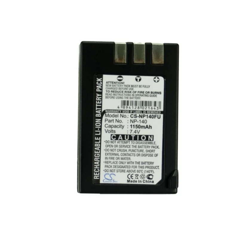 

Li-ion Camera Battery for Fujifilm,7.4v,1150mAh,FinePix S100FS,FinePix S200EXR,NP-140