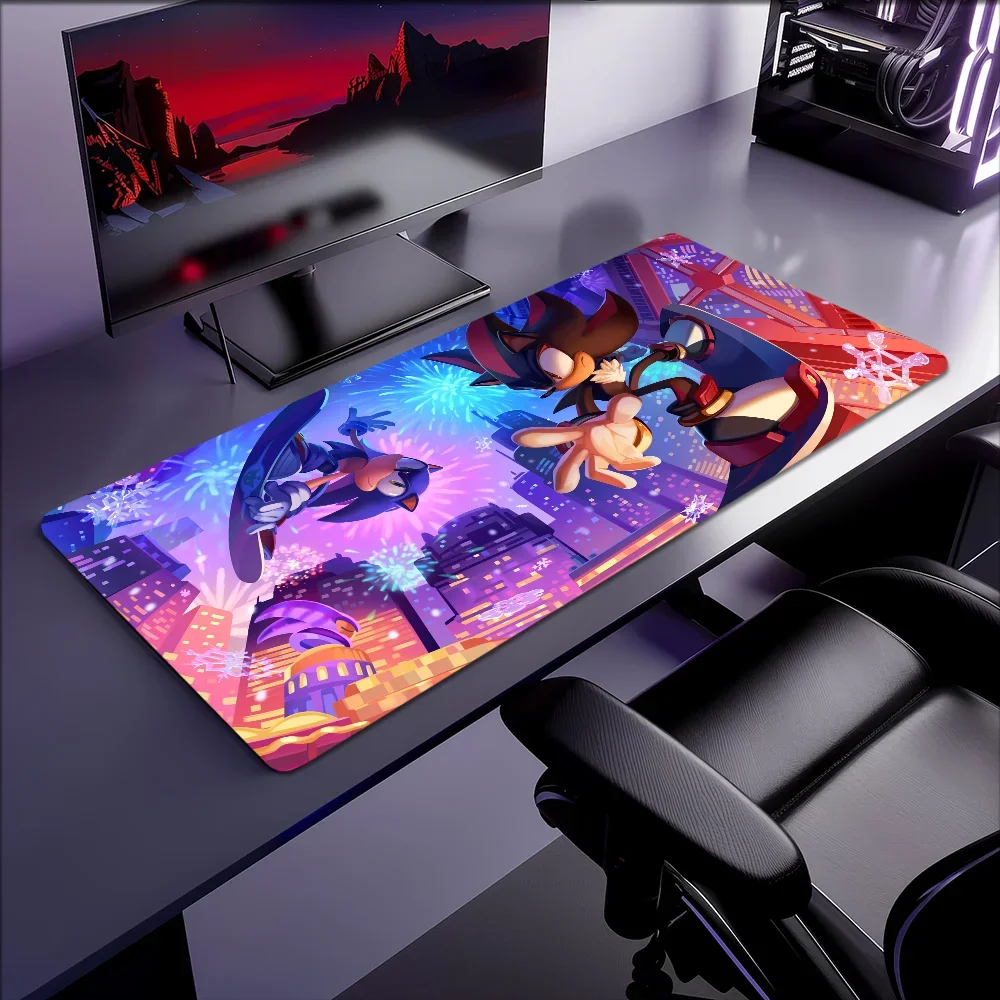 S-Sonics H-Hedgehog S-Shadow Leather Mouse Pad Non-slip Thickened Large Writing Lockedge Office Student Gaming Cushion Mouse Pad