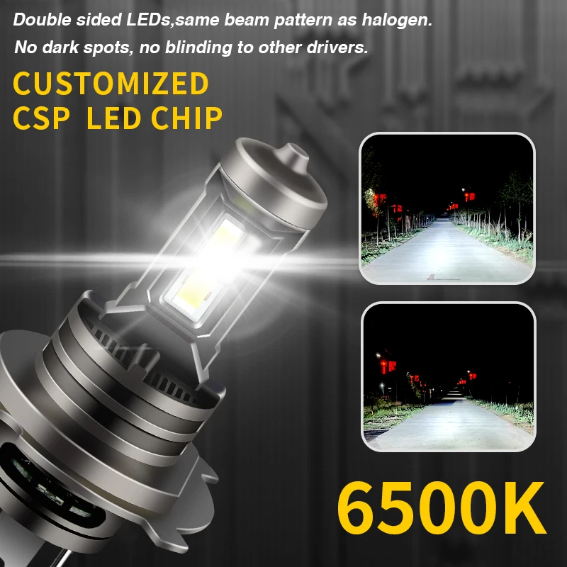 

2PCS 50000LM H4 H7 LED Headlights Canbus For Moto/Auto Fog Light Bulbs High Low Beams H8 H11 HB3 9005 HB4 9006 Car Accessories