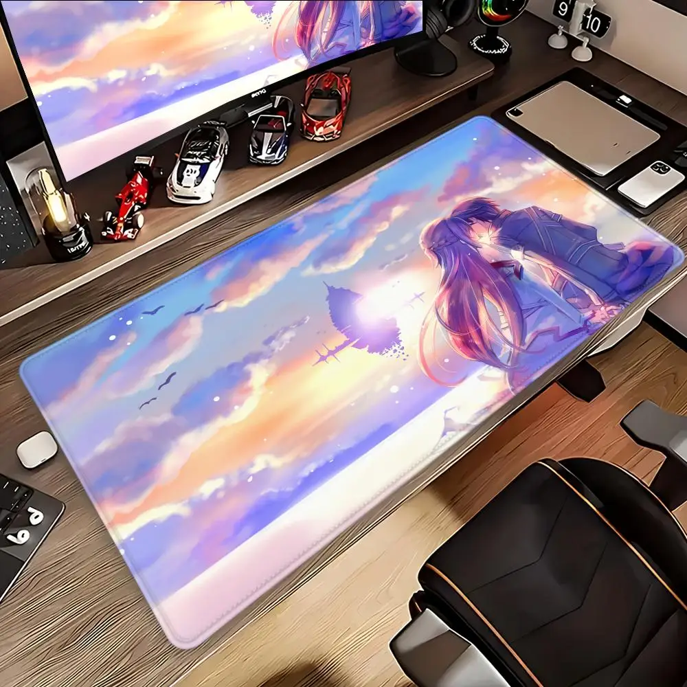 HYBXAXC Mouse Pad Sword Art Online Mouse Pad Gaming XXL Large New HD Mousepad XXL Natural Rubber Carpet Office Non-Slip Mice Pad