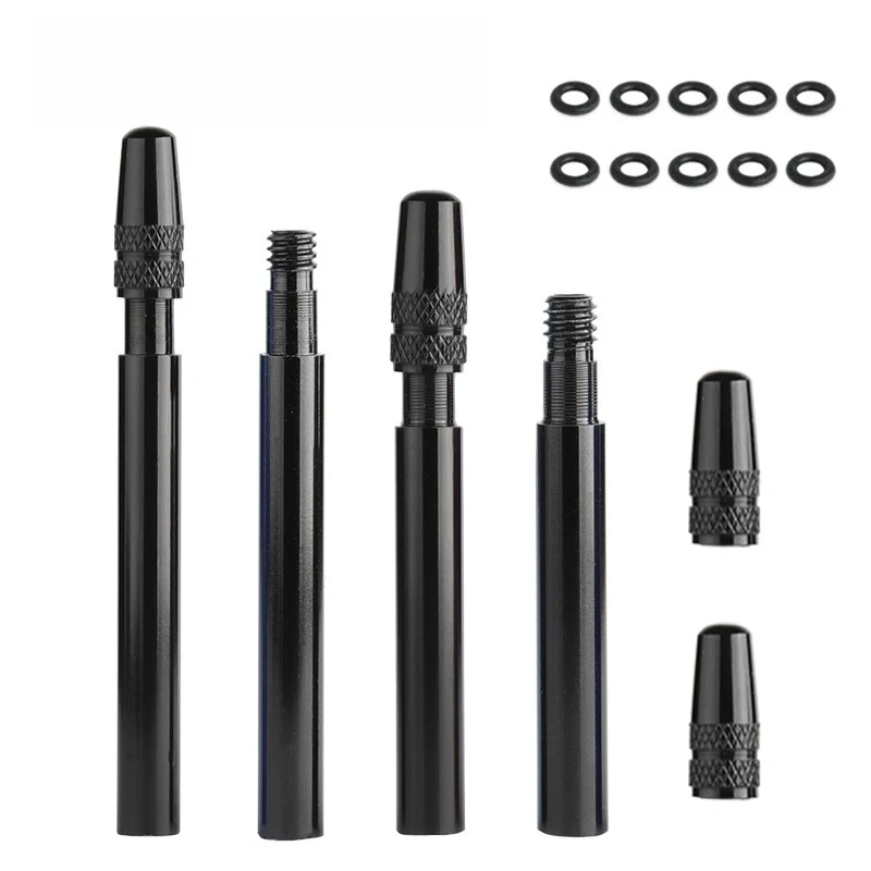 بريستا صمام تمديدات مع قبعات CNC بأكسيد الألومنيوم 50 مللي متر/60 مللي متر لقسم عميق الطريق دراجة الحافات الجذعية ملحقات #1